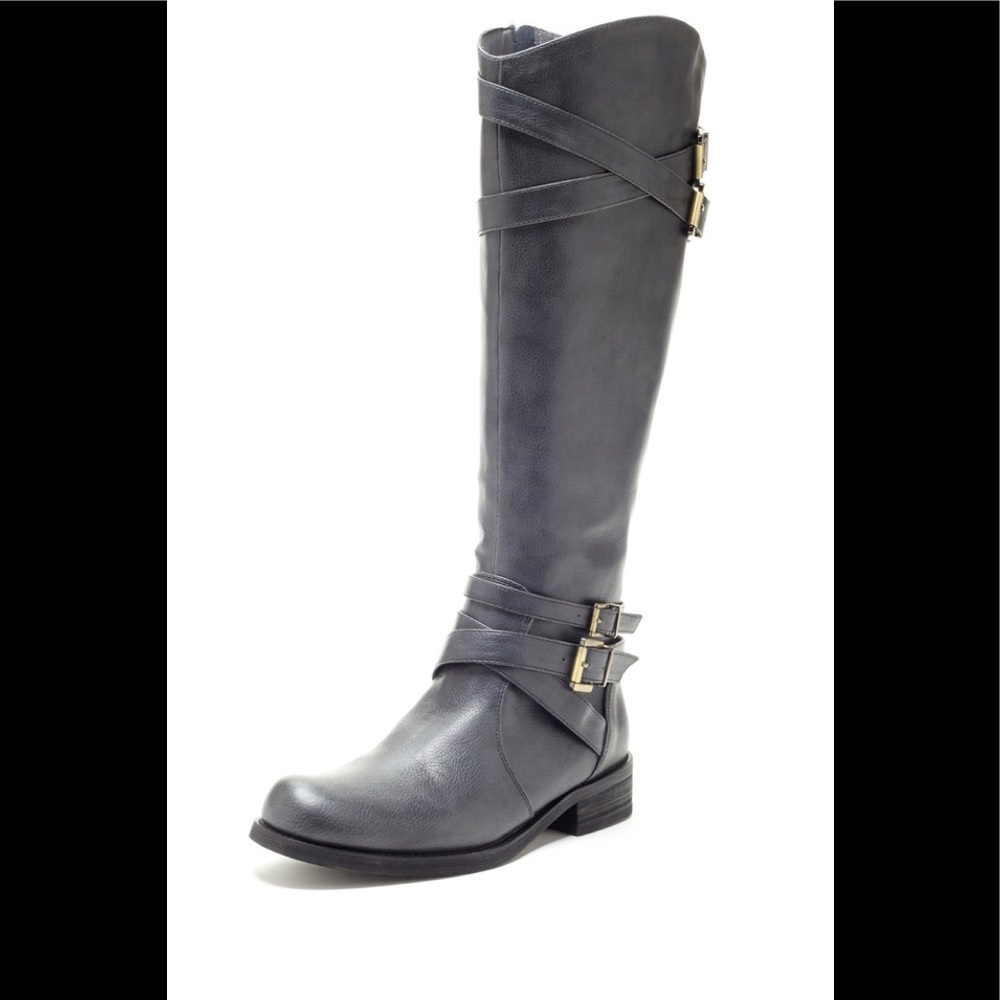 M2 By Mia Mooz Kashi Tall Grey Boots